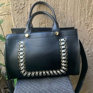Black Purse with snakeskin